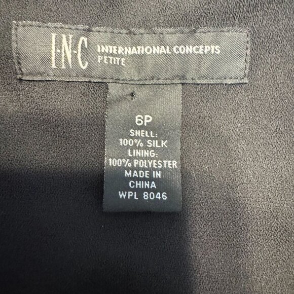 Inc‎ Babydoll Y2K Dress Womens Size 6P Silk Empire Waist Floral Blue Soft Girl - Picture 5 of 8